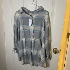 American Eagle babydoll flannel. NWT!